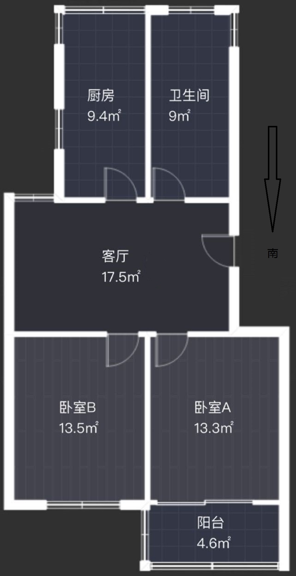 段家坝小园 2室2厅1卫 82.5m&sup2;