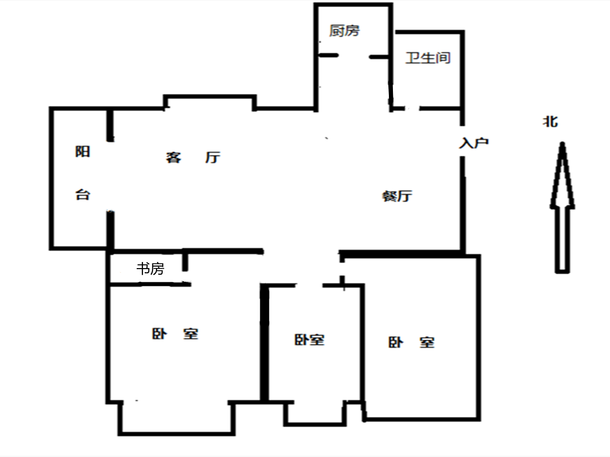 都市华城 3室2厅1卫 152m&sup2;