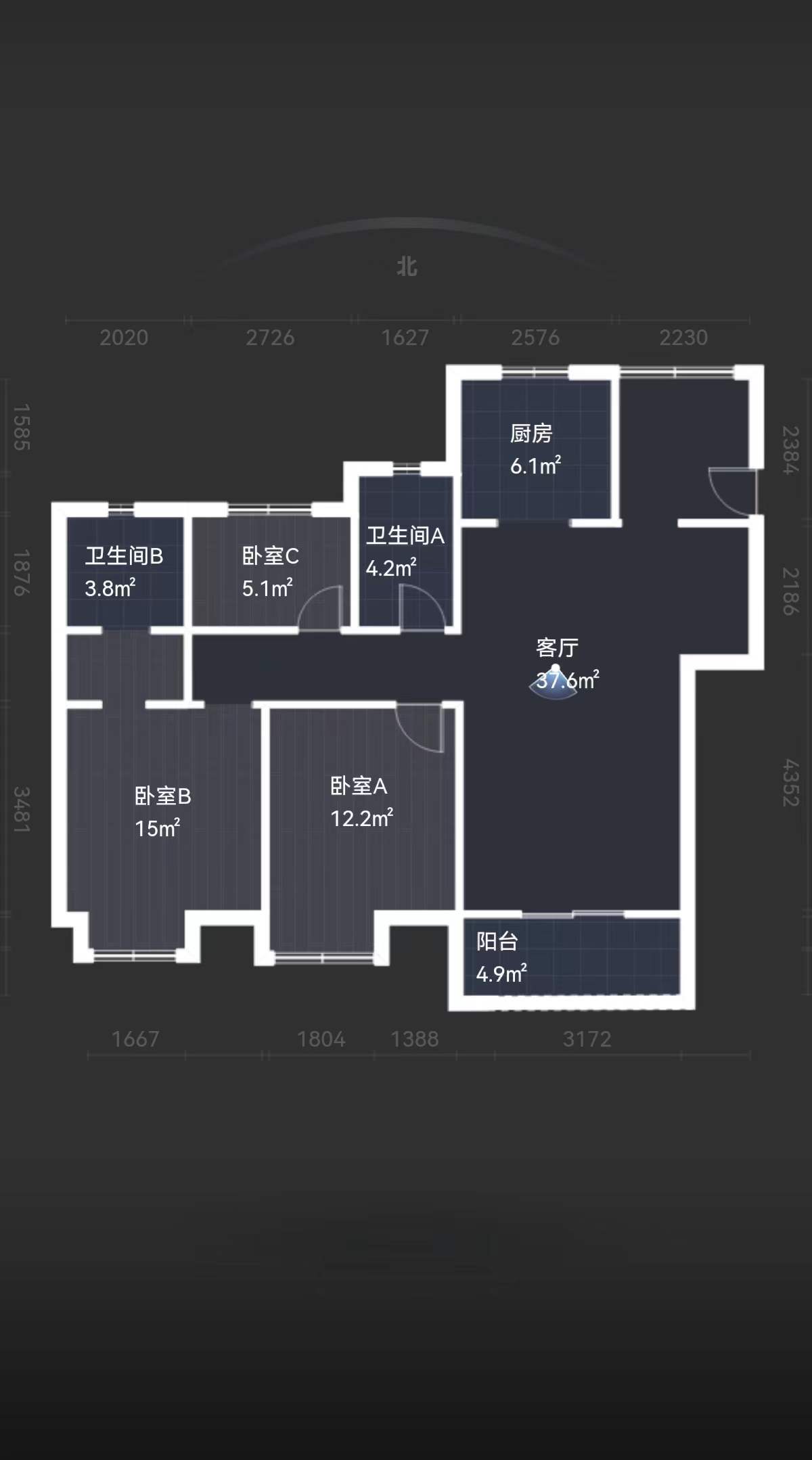 世茂公元 3室2厅1卫 117m&sup2;
