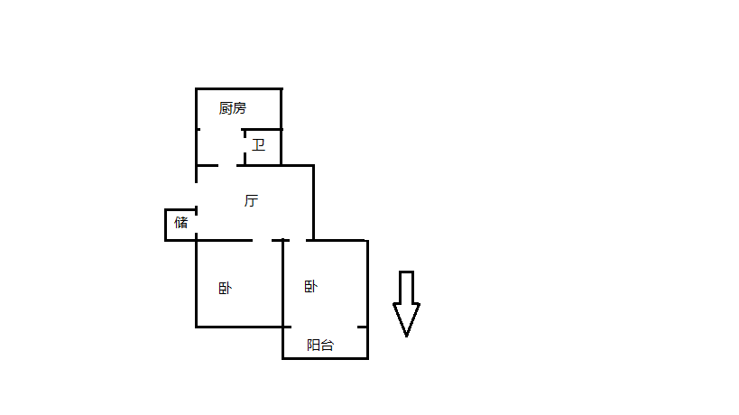 光明南村 2室1厅1卫 77m&sup2;