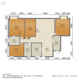 南通和风雅颂 4室2厅2卫 141m&sup2;