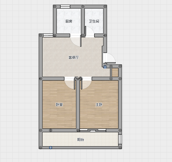 虹桥南村 2室1厅1卫 85m&sup2;