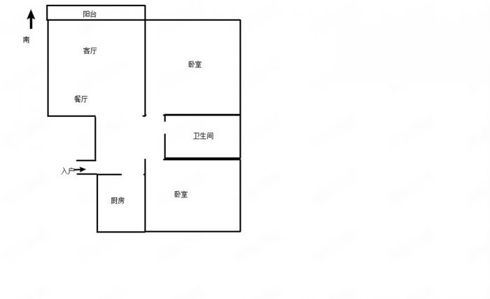 苏建阳光新城 2室2厅1卫 92m&sup2;