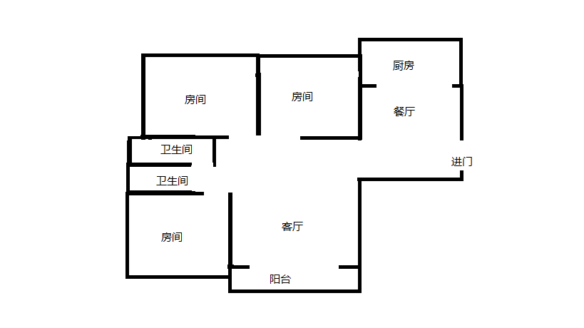 江景苑小区 3室2厅2卫 133.37m&sup2;