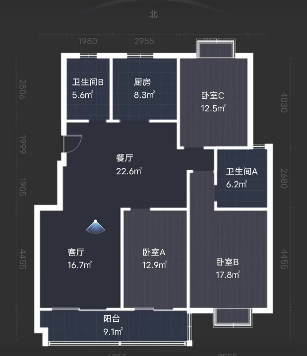 天熹苑 3室2厅2卫 131.80m&sup2;