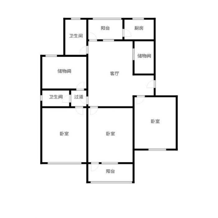 银花苑 4室1厅2卫 113m&sup2;