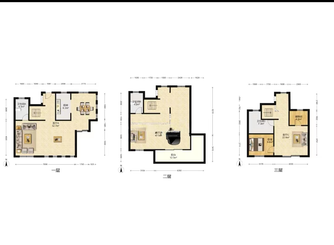 云樾东方 5室2厅3卫 173m&sup2;
