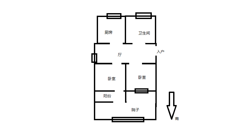 光明新村 2室1厅1卫 63m&sup2;