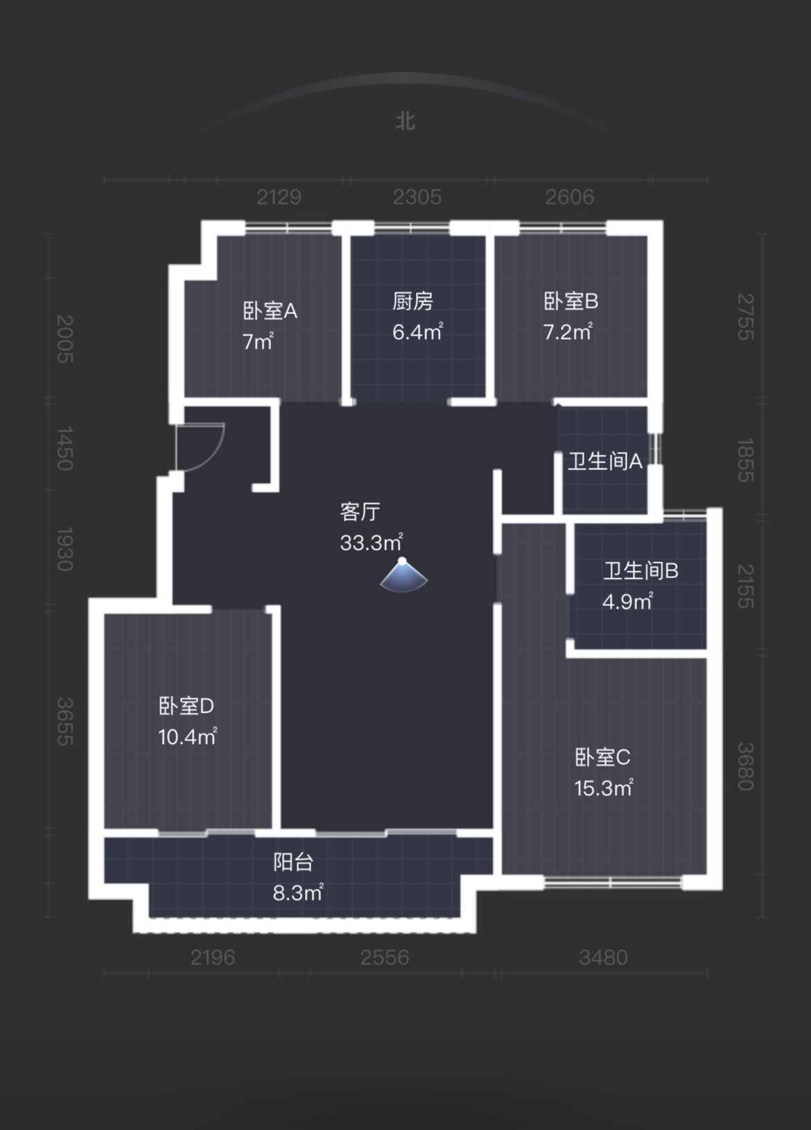 金地繁茂里 4室2厅2卫 118m&sup2;