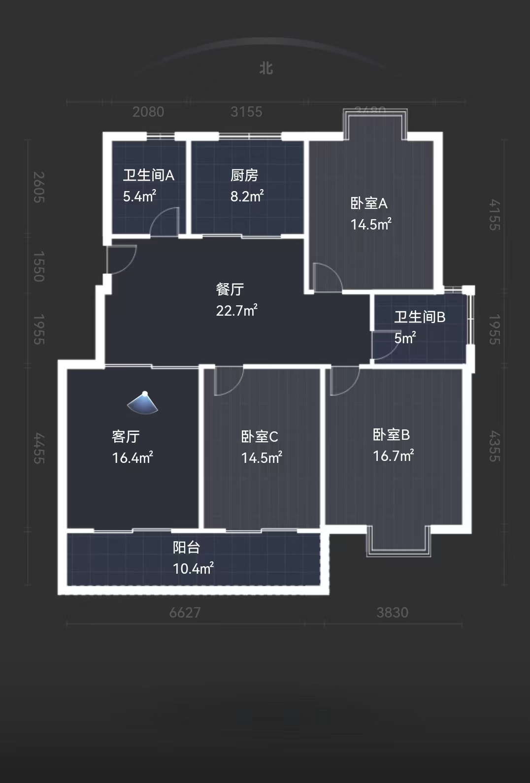 果园南苑 3室2厅2卫 129m²