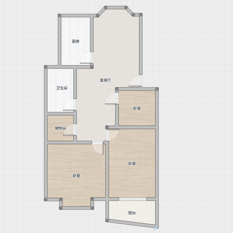 东大俪鑫 3室2厅1卫 122.07m&sup2;