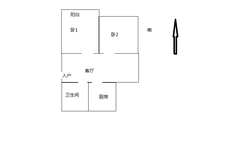 晨苑 2室1厅1卫 73.00m&sup2;