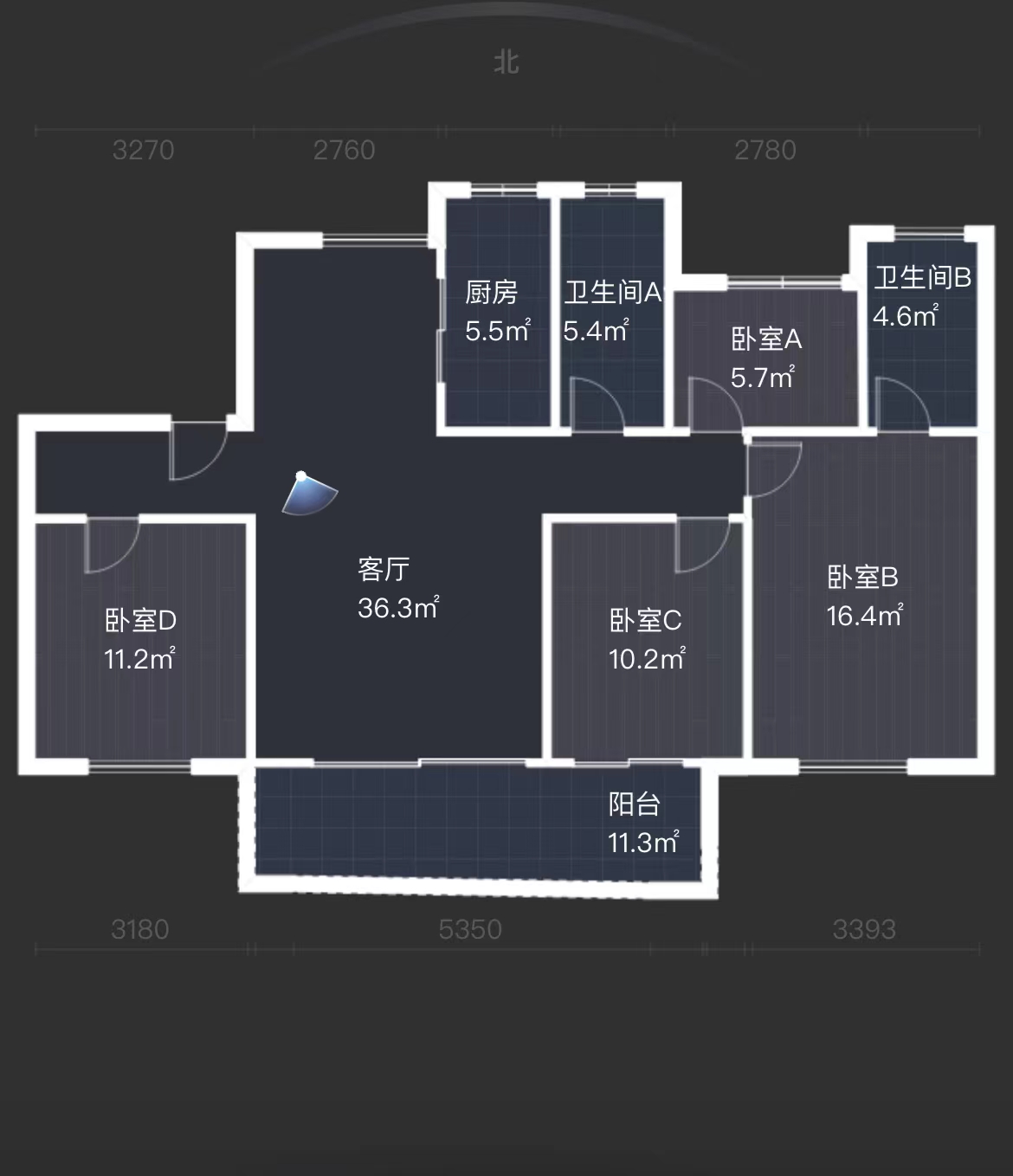 观澜台 4室2厅2卫 139m&sup2;