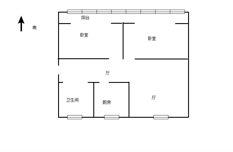 姚港路9号 2室1厅1卫 83.95m&sup2;