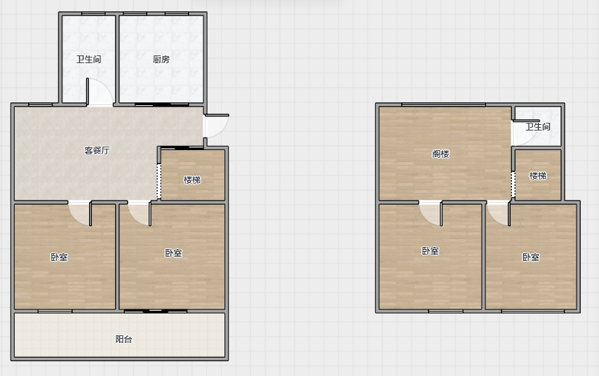 祥泰花苑 4室2厅2卫 85m&sup2;