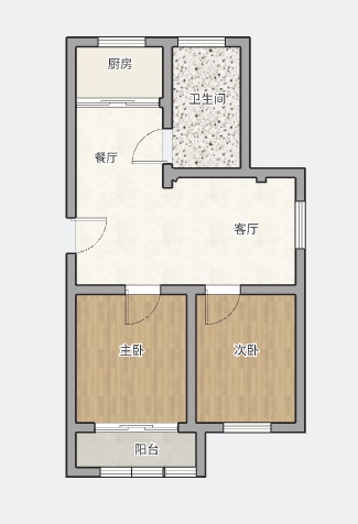 文峰花苑 2室1厅1卫 76.82m&sup2;