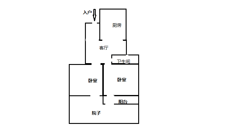 易家桥新村 2室1厅1卫 59.5m&sup2;