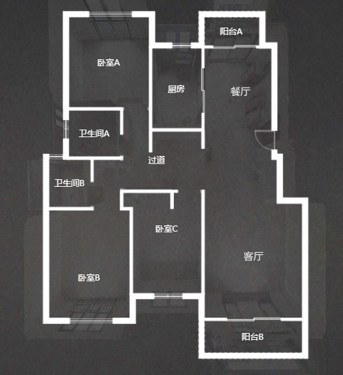 城市嘉苑 3室2厅2卫 136.7m&sup2;