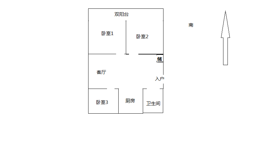 晨苑 3室1厅1卫 100m&sup2;