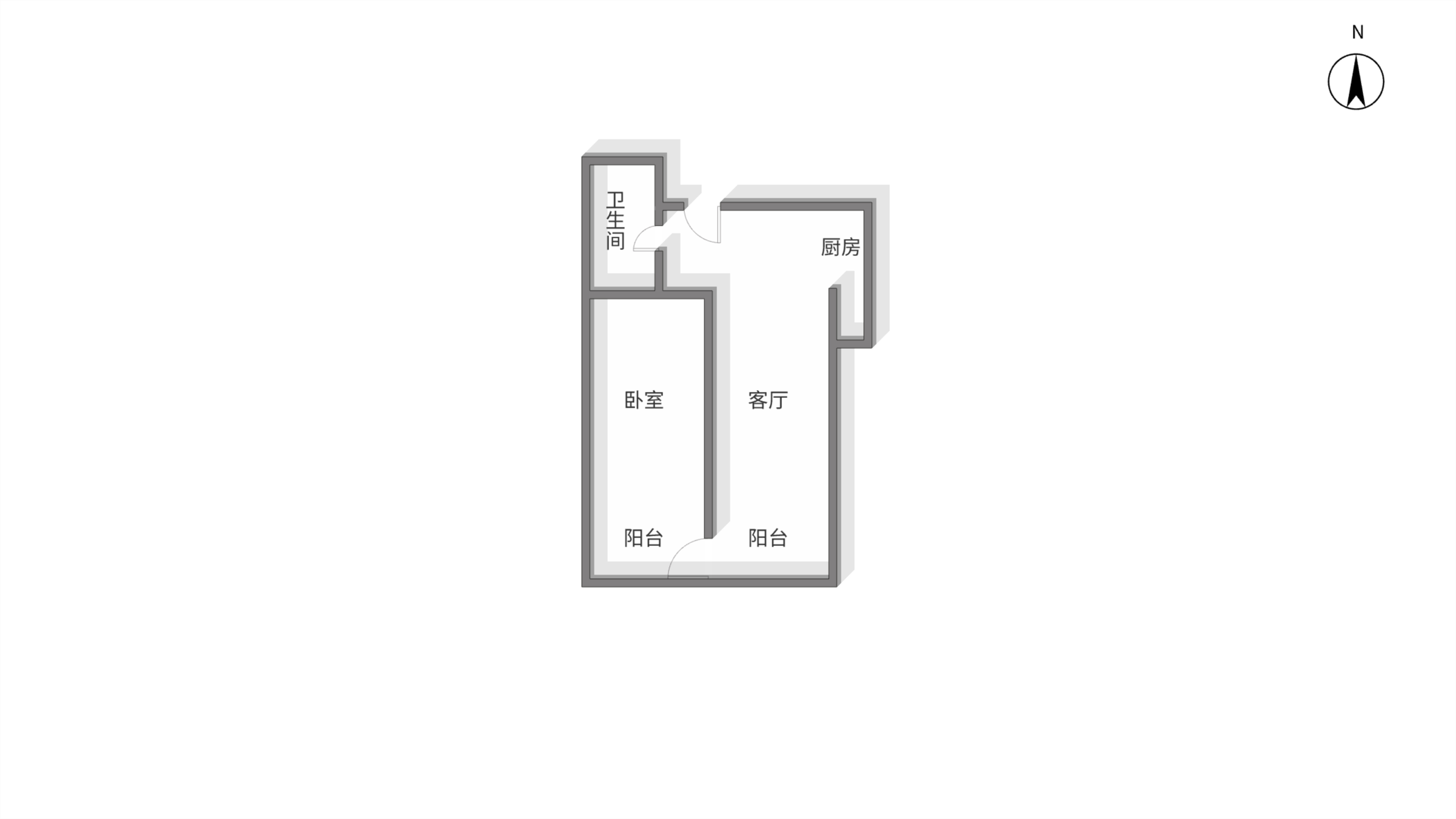 中南世纪城南区 1室1厅1卫 85.57m²