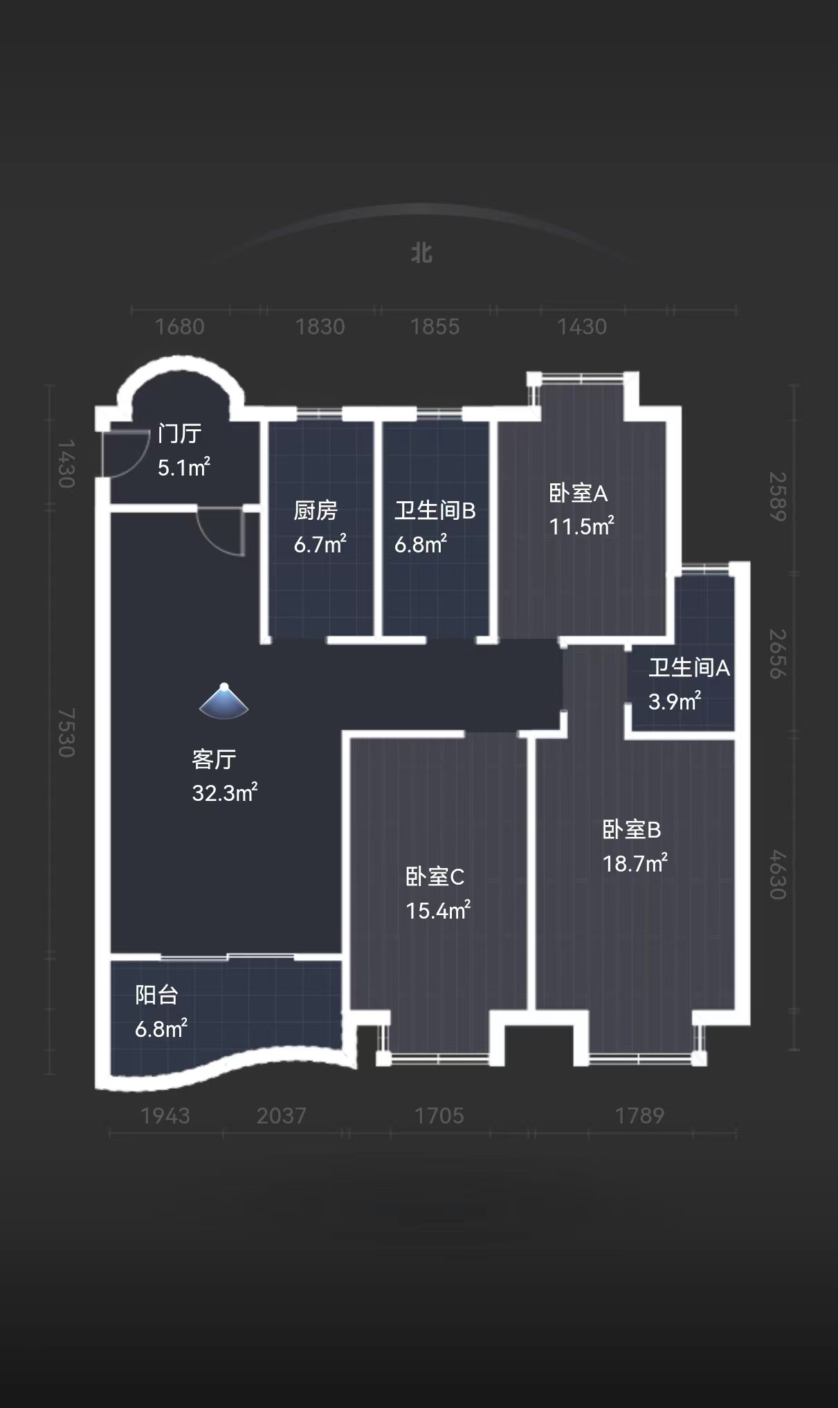 富都豪园 4室2厅2卫 143.52m&sup2;