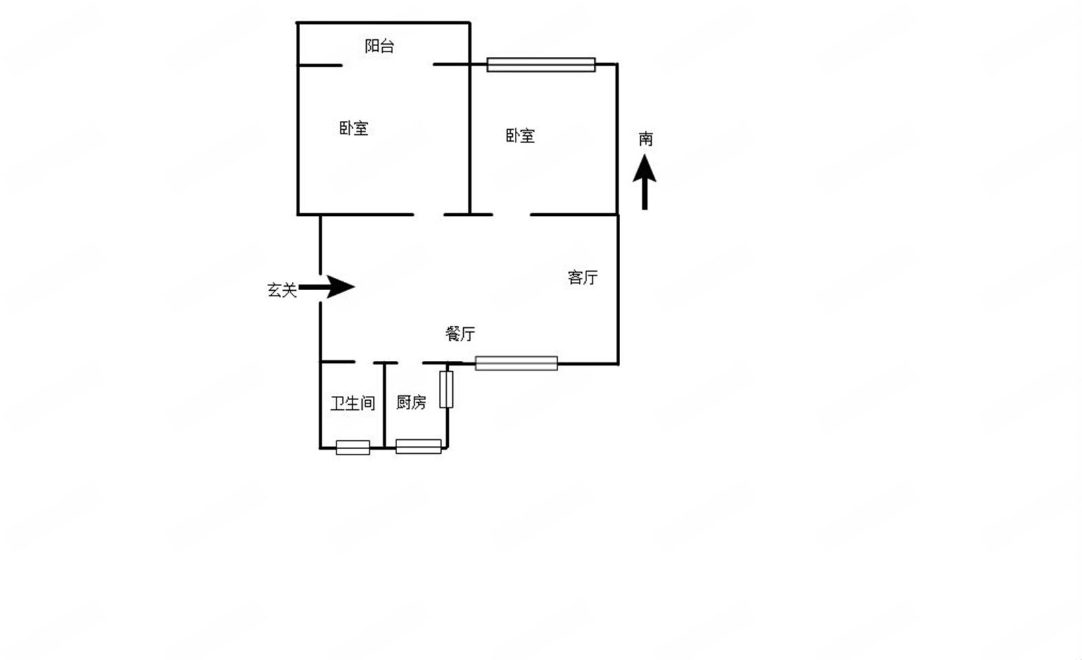 易家桥新村 2室2厅1卫 69m&sup2;