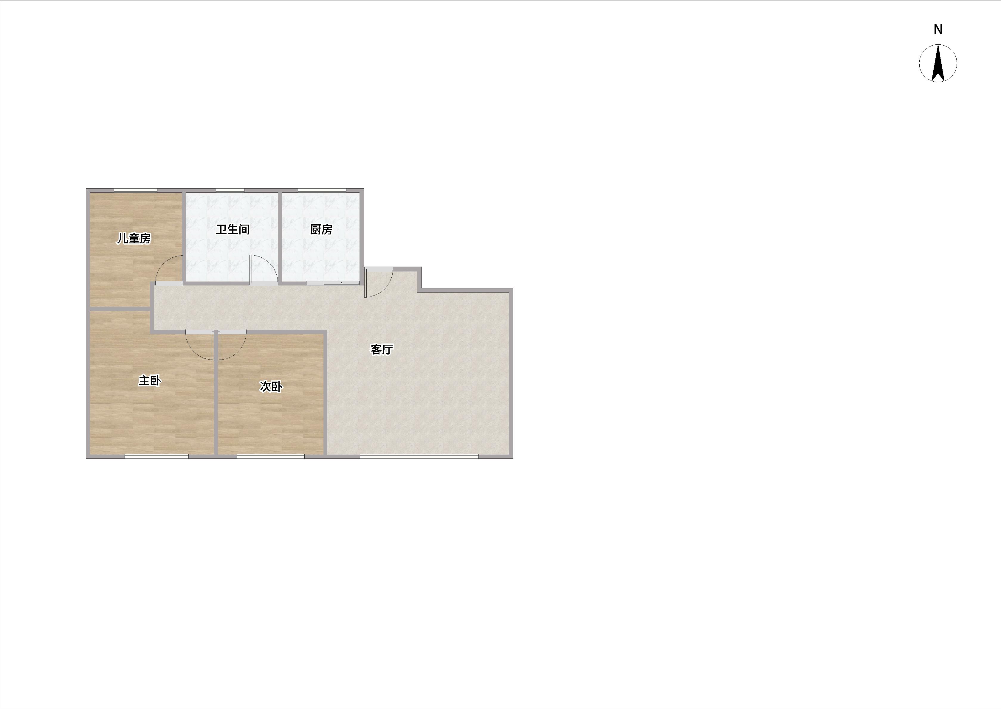 世茂新界 3室2厅1卫 90m&sup2;