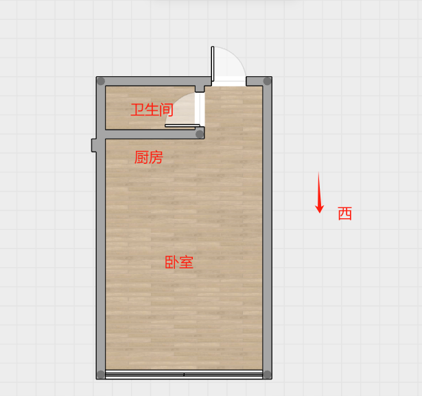 融创时代中心 1室1厅1卫 67m&sup2;