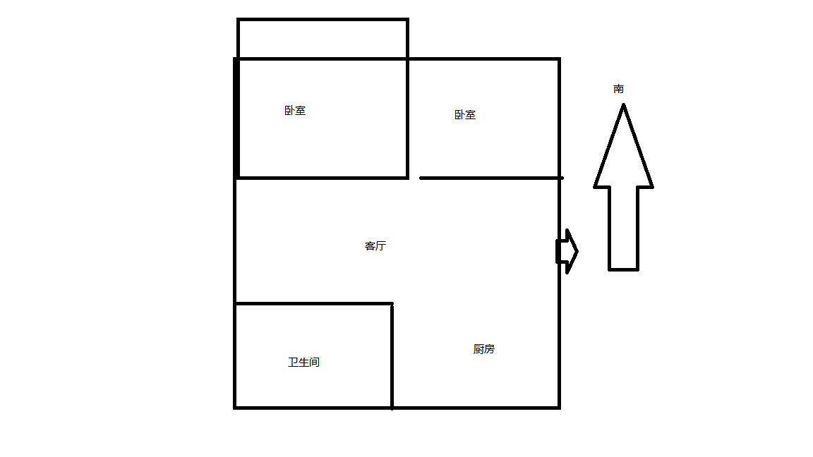 天都花苑 2室1厅1卫 79m&sup2;