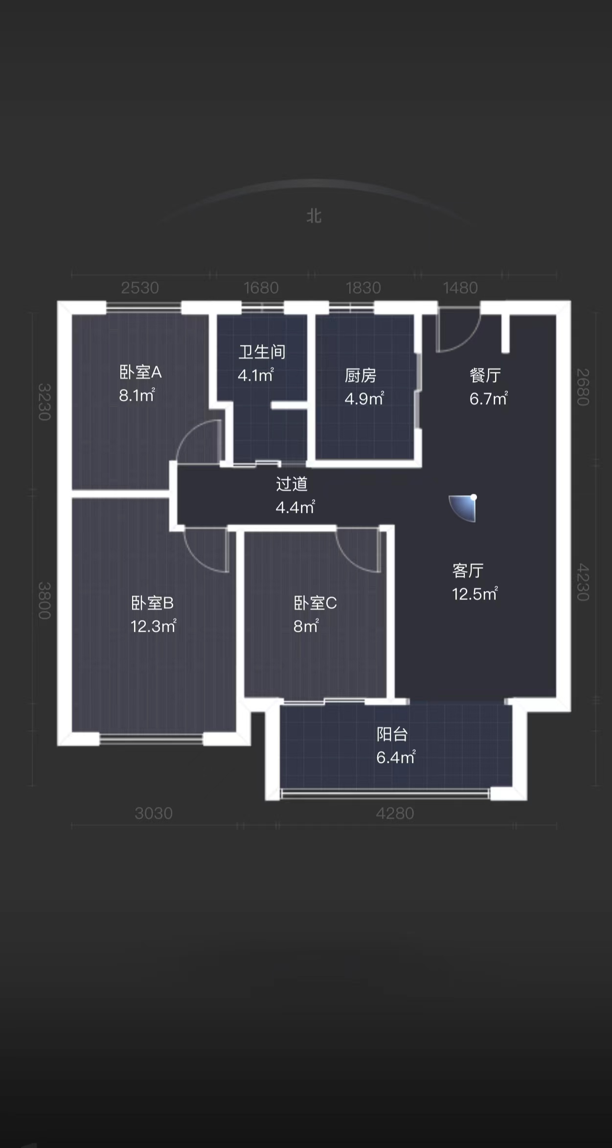 春溪集 3室2厅1卫 89m&sup2;