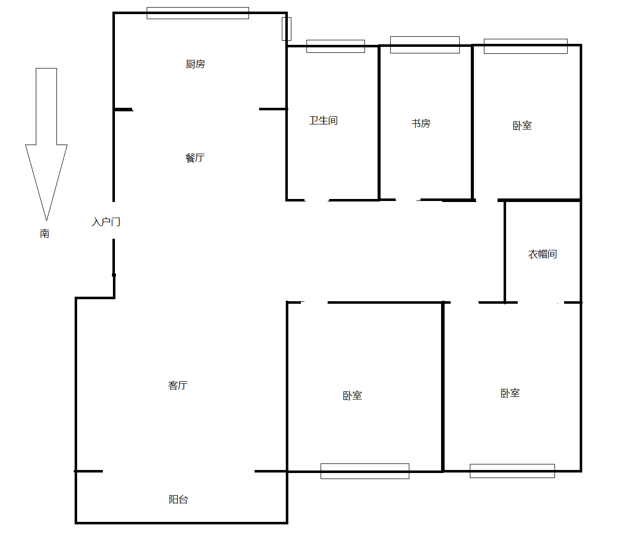 怡安花苑南区 3室2厅1卫 144.42m&sup2;