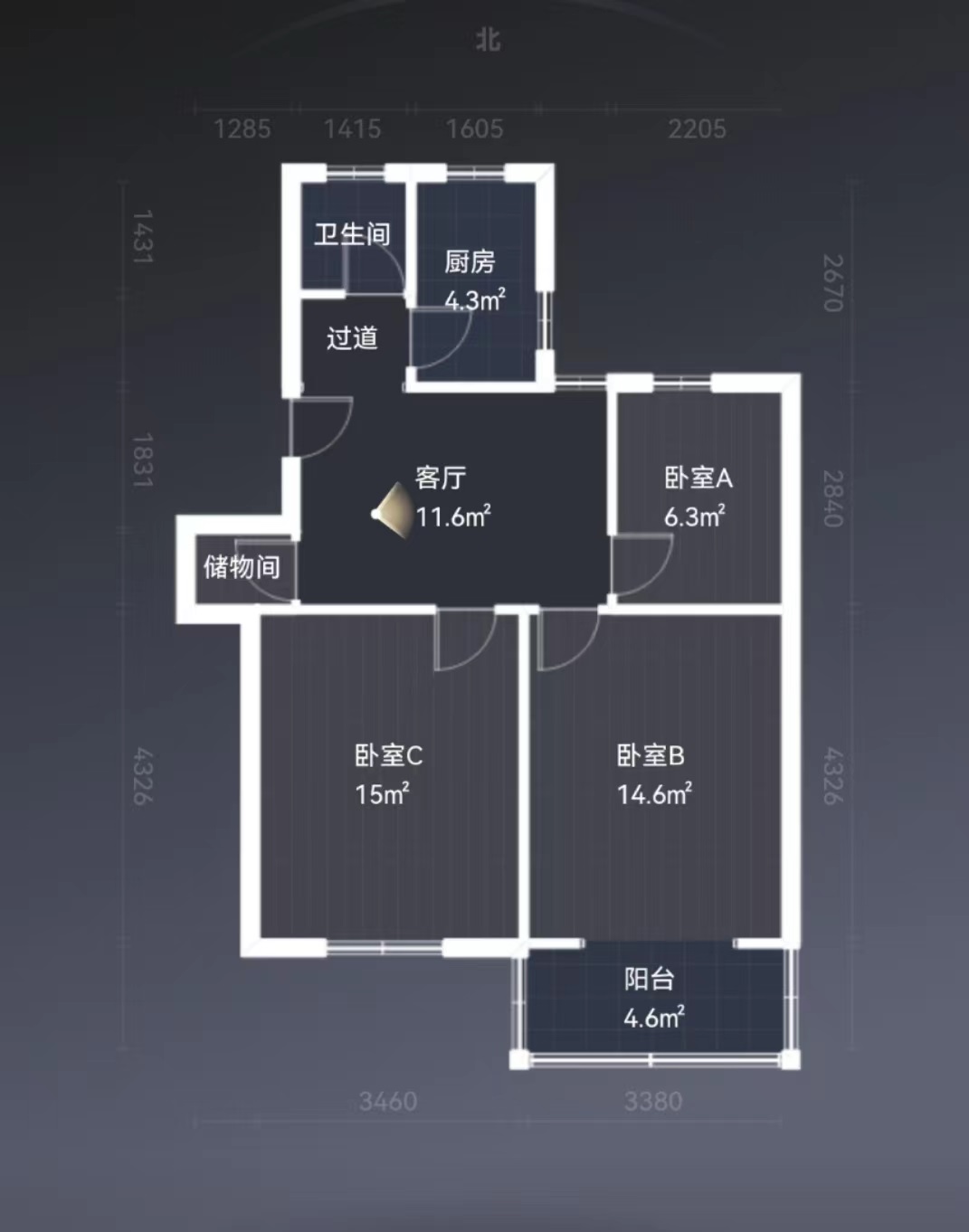 紫琅新村 3室1厅1卫 78m&sup2;