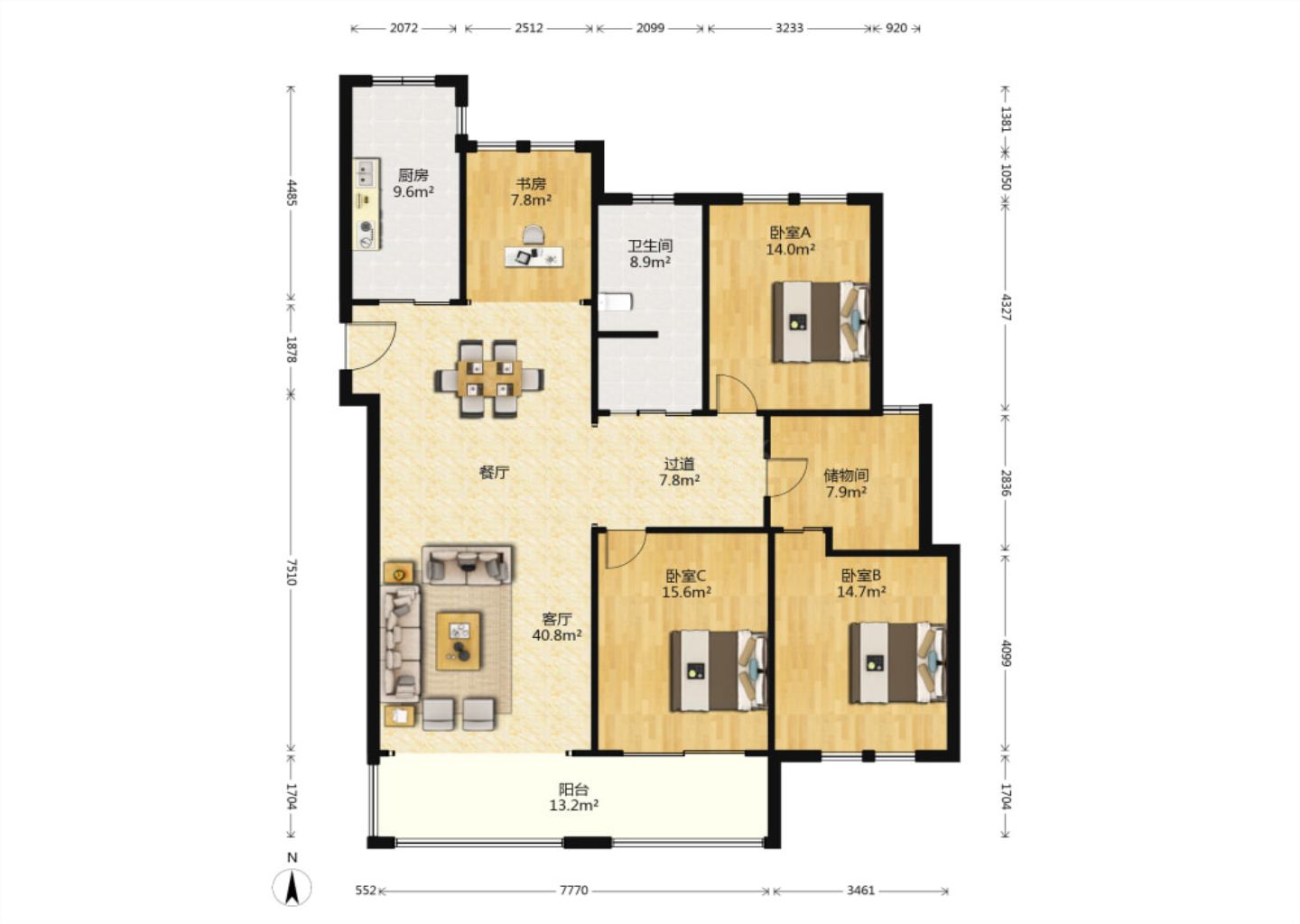 友谊嘉御龙庭 4室2厅3卫 176.67m&sup2;