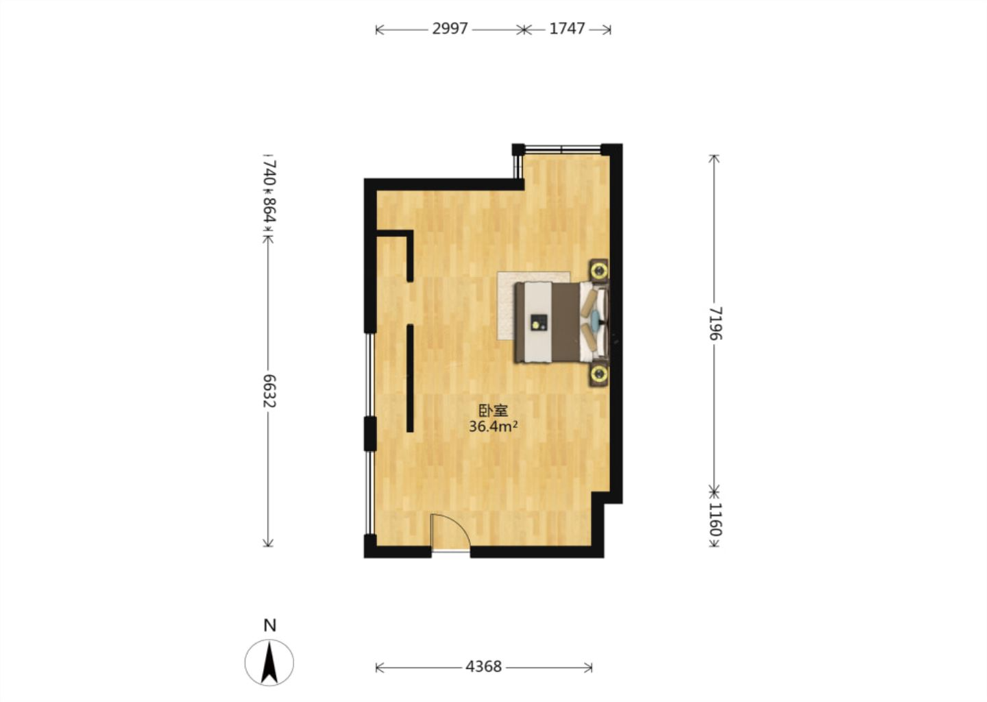 永和大厦 1室1厅1卫 80m&sup2;