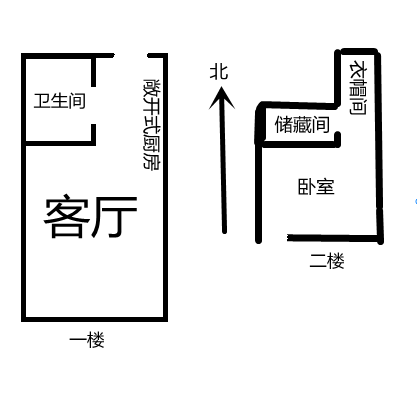 赛格时代广场 2室2厅2卫 60.00m²