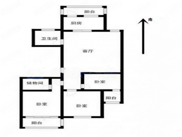 临江家园 3室2厅2卫 143.00m&sup2;