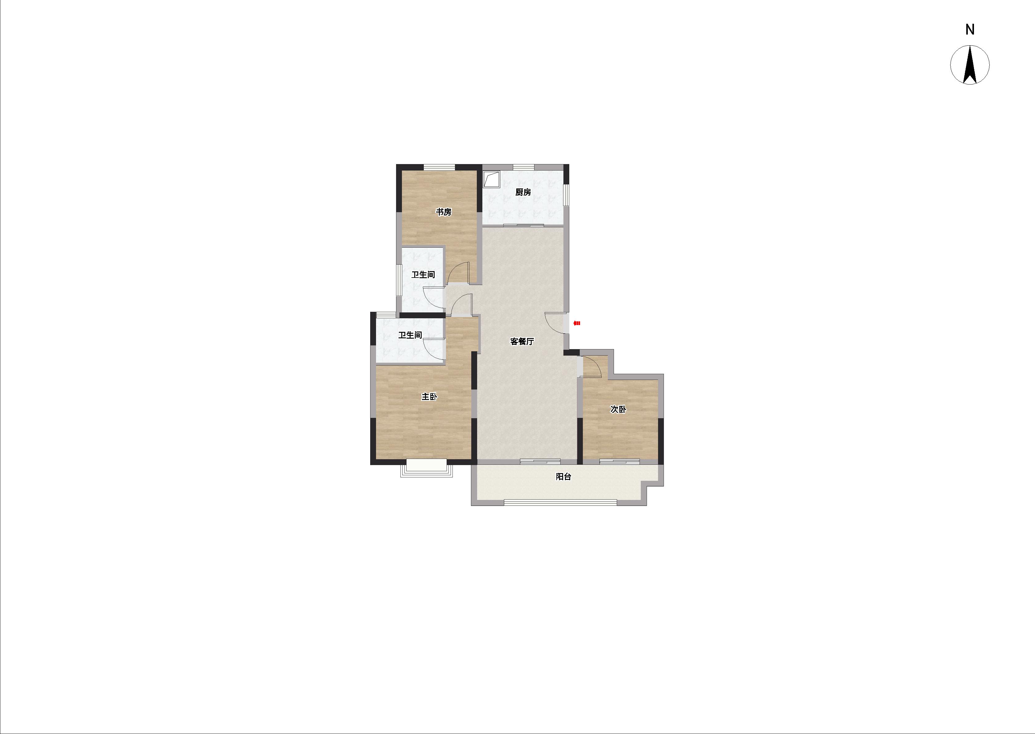 世茂云锦 3室2厅2卫 129m&sup2;