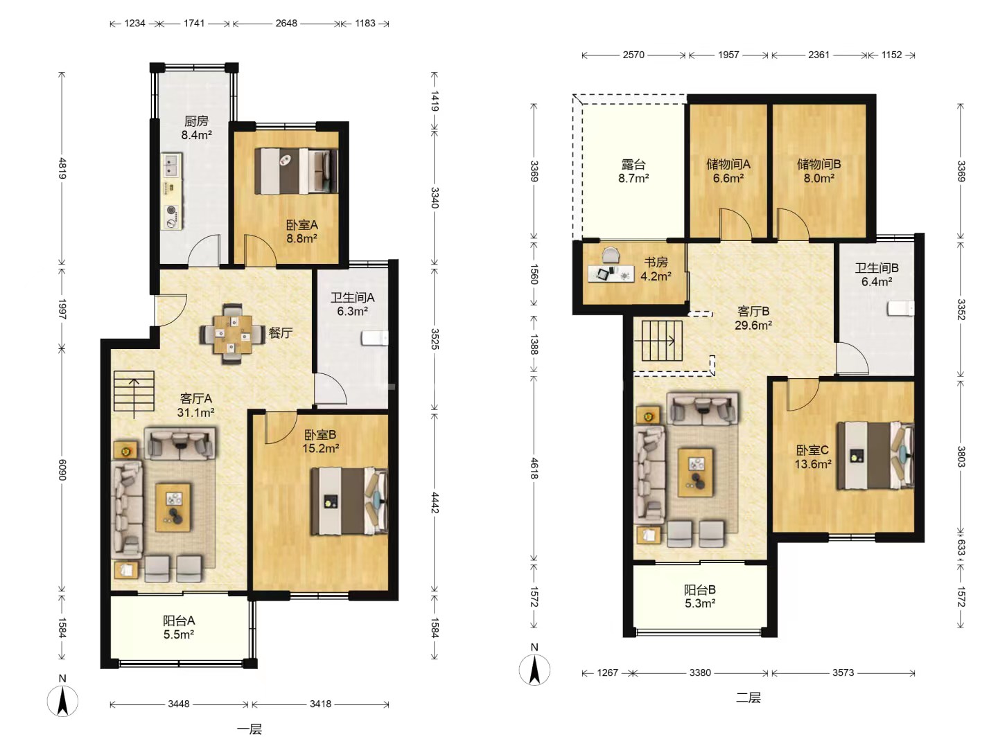 书院坊 3室2厅2卫 143m&sup2;