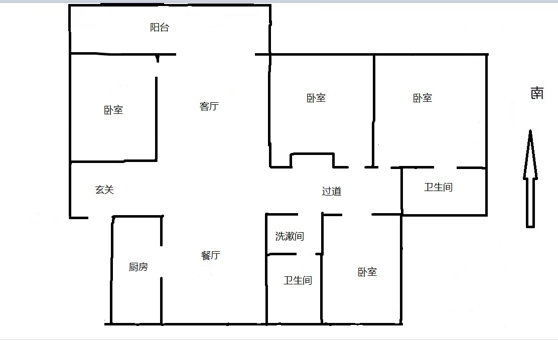 中南万科大都会 4室2厅2卫 148m&sup2;