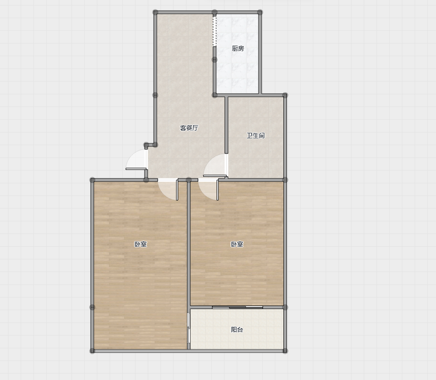 通州花苑 2室2厅1卫 92m&sup2;