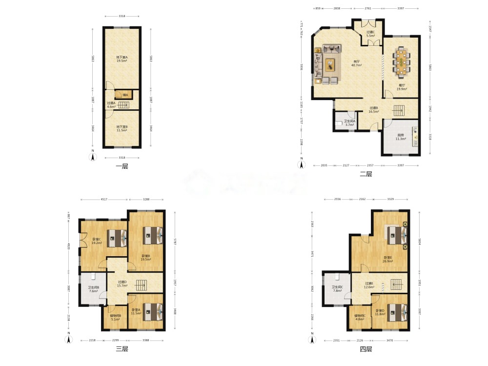 东郊庄园 4室3厅3卫 350m&sup2;