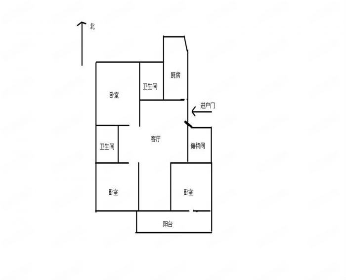 莲花苑 3室2厅1卫 128.00m&sup2;