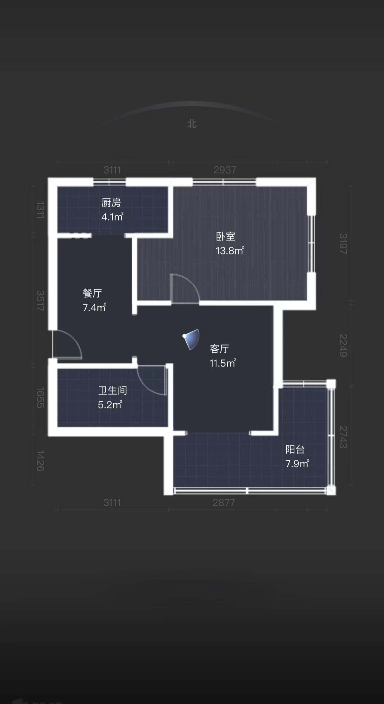 师范桥新村 2室2厅1卫 57m&sup2;