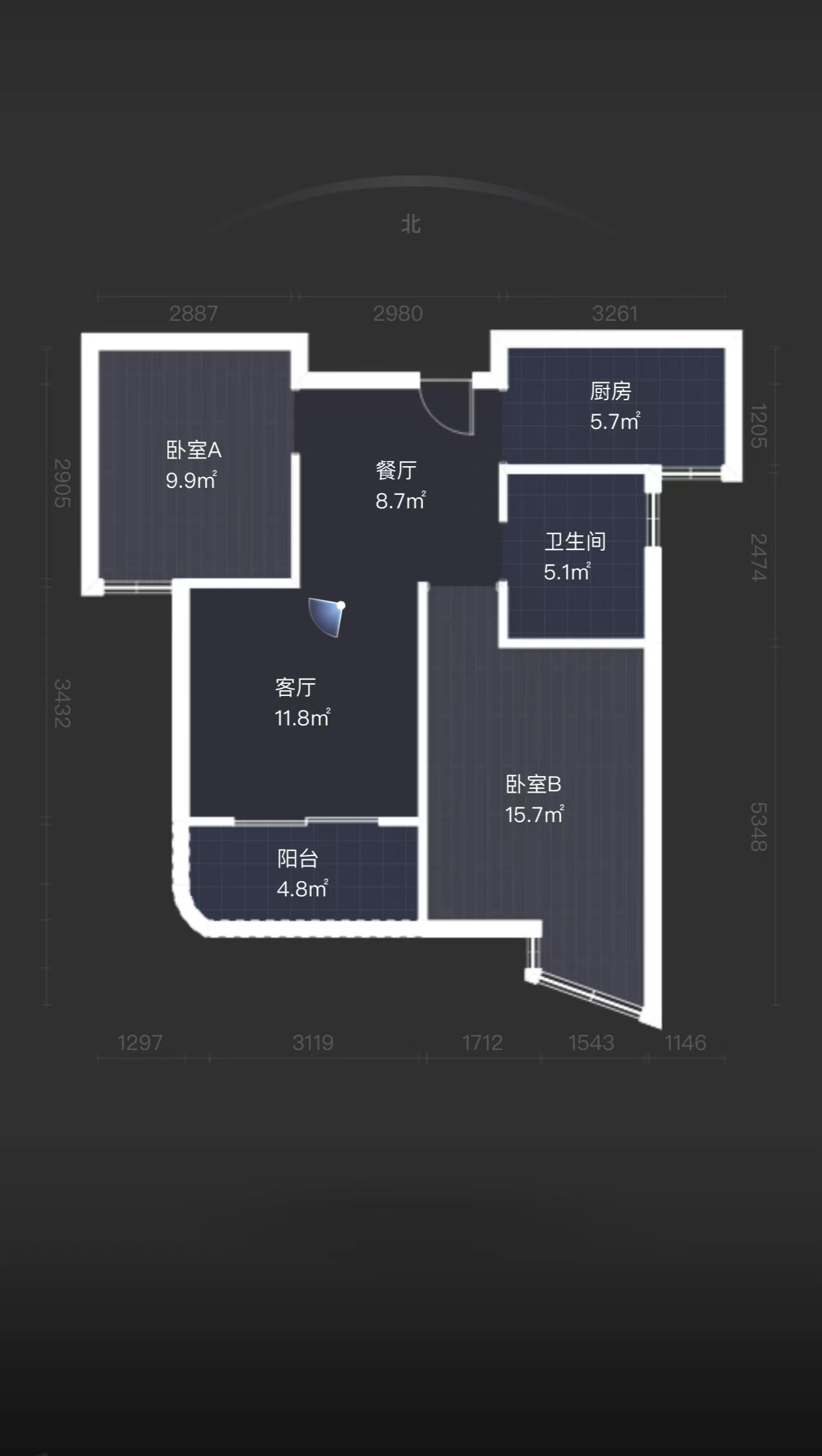 富都豪园 2室2厅1卫 89.8m&sup2;