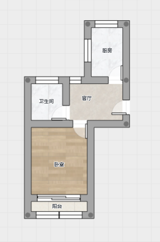 板桥南村东 1室1厅1卫 46.42m&sup2;