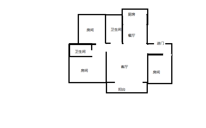 滨江道江园 3室2厅2卫 130m&sup2;