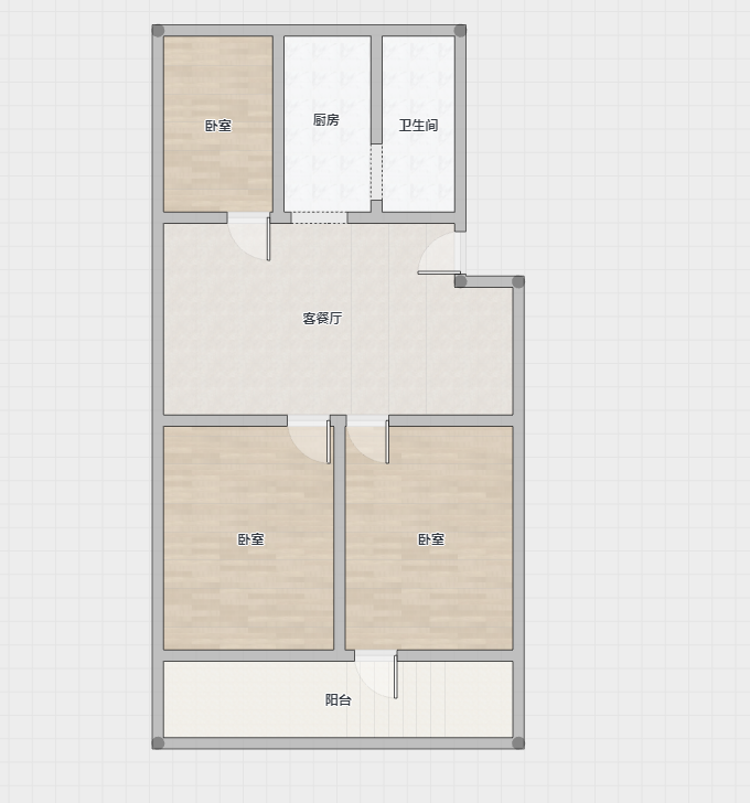 城中花园 3室2厅1卫 116m&sup2;