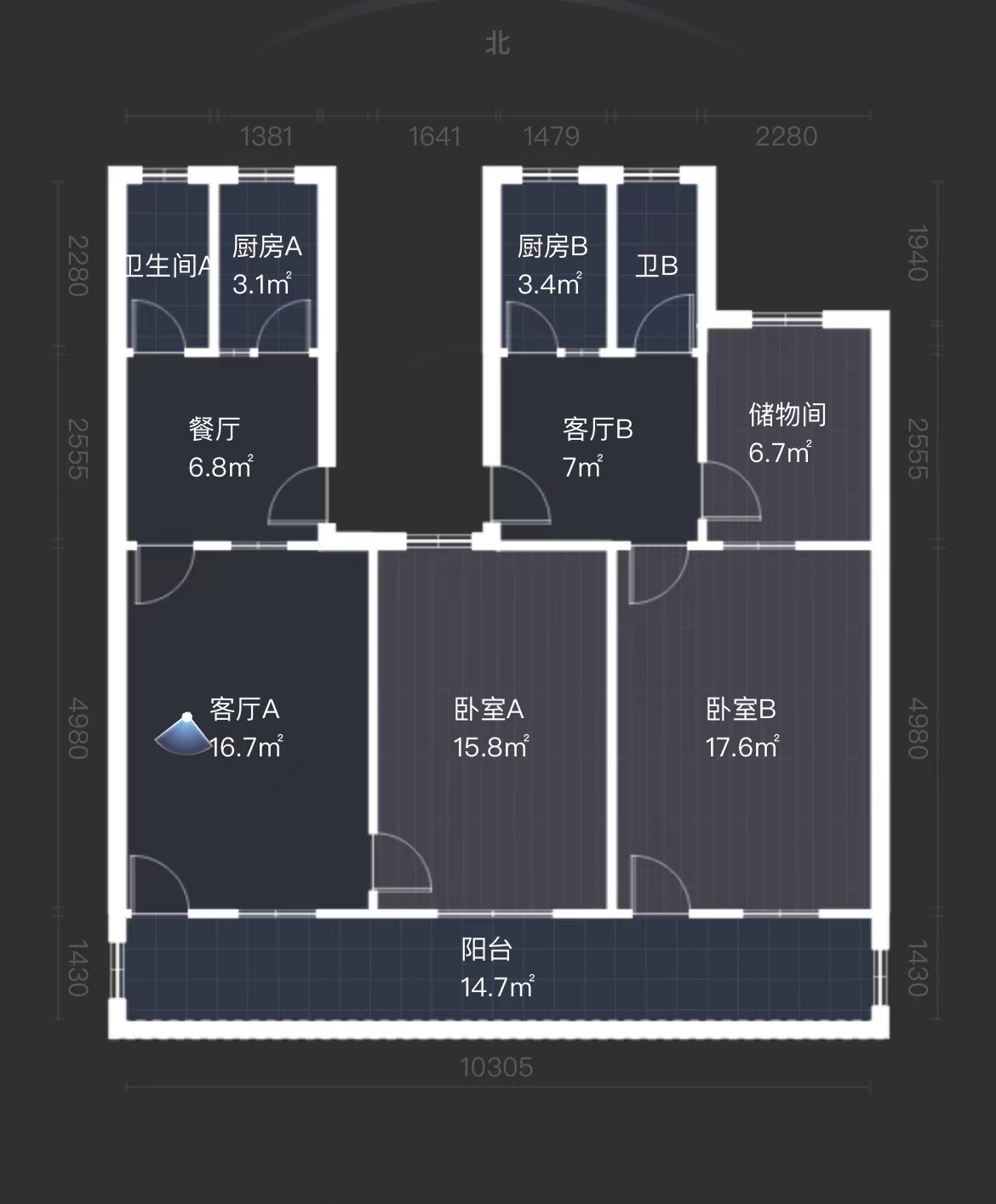 南山新村 3室2厅1卫 101m&sup2;