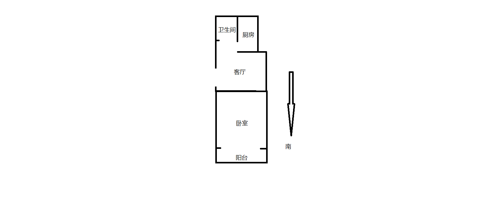 虹桥南村 2室1厅1卫 48.00m&sup2;