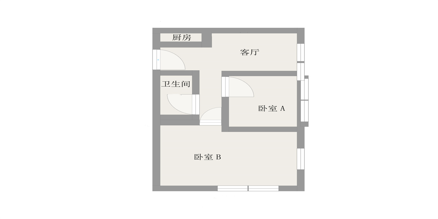 南通万达广场 1室1厅1卫 68m&sup2;